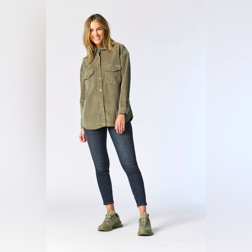 NWT MAVI Livia Corduroy Shirt Aloe Cord XS